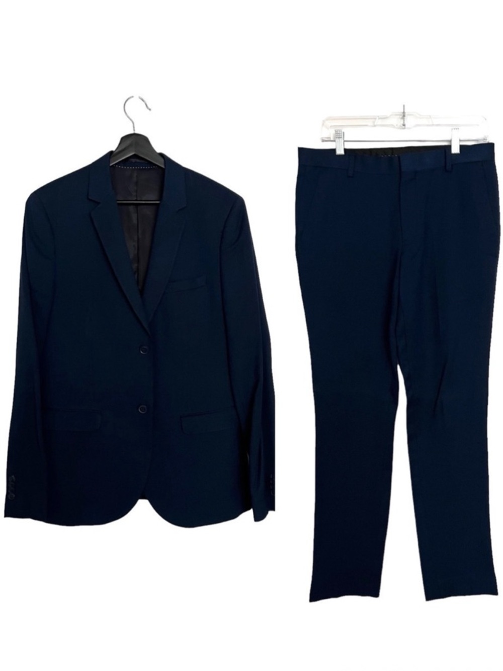 Topman Navy Blue Suit Pants (32R) and Jacket (40)